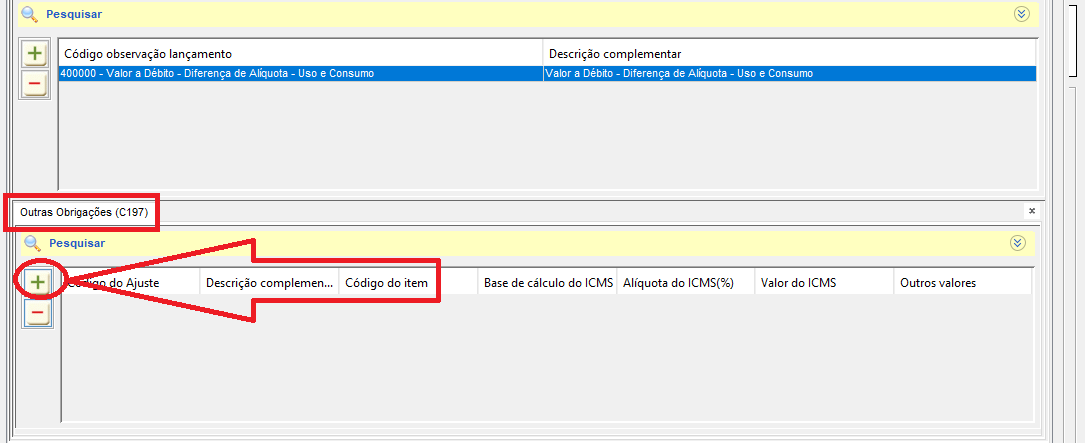 Exemplo de lançamento de diferencial de alíquota